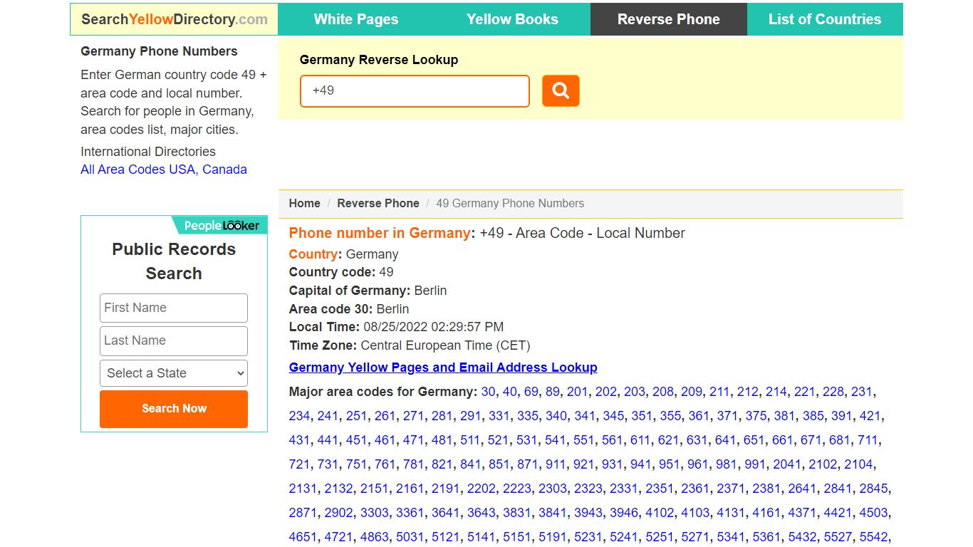 Germany Reverse Lookup 49, Phone Number Search